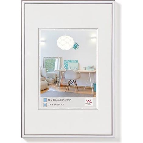 walther design Marco de fotos plata 30 x 40 cm Marco de plástico New Lifestyle KV040S