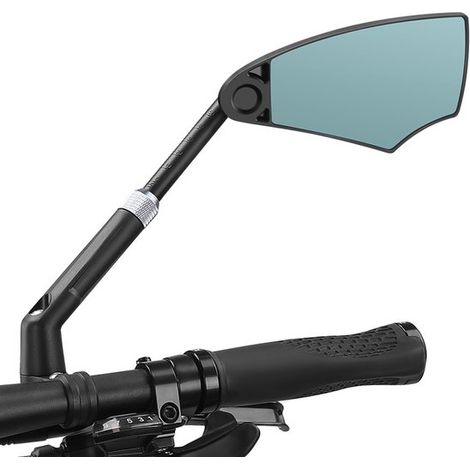 Espejo retrovisor para bicicleta, derecho, giratorio 360 grados, espejo HD extragrande de cristal auténtico, apto para manillares de 20-23 mm (1/5)