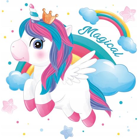 Servilletas de unicornio 33x33cm 20 unidades.