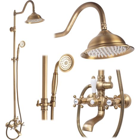SHOWER SET REA BERGAMO OLD BROWN (1/5)