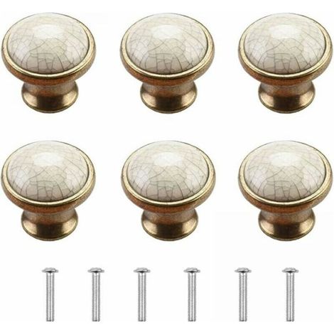 Furniture Handles Cabinet Door Handles Set of 6 Ceramic Furniture Handles Vintage Furniture Handles Door Handles Dresser Handles Kitchen Door Handles (1/5)
