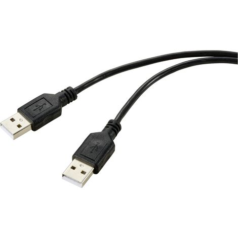 Renkforce Câble USB USB 2.0 USB-A mâle, USB-A mâle 1.00 m noir gaine en PVC RF-5771508