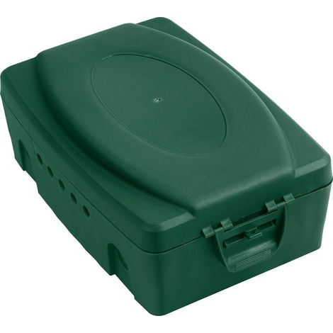 Meister Safebox 330 x 230 x 125 mm, per prese multiple e dispositivi elettrici, protezione IP54, protezione dagli spruzzi d'acqua, per cavi fino a 10,4 mm di spessore, protezione da umidità e sporco, (1/5)