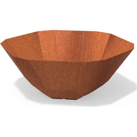 Dipott Pflanzgefäß Facet rund aus Corten-Stahl Pflanzkübel Ø 120 cm