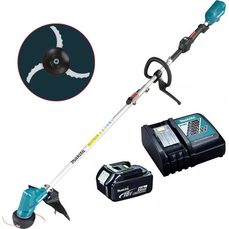 Makita DUR191LRT8 Brushless 18v Cordless Grass Line Trimmer + Brushcutter Blade