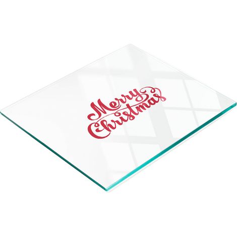 Tablero decorativo multifuncional de vidrio templado Feliz Navidad 60x52 cm