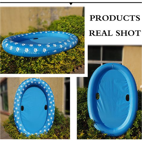 Bateau flottant gonflable pour chien, jouet pour animaux de compagnie, radeau gonflable pour jeux aquatiques en extérieur (1/4)
