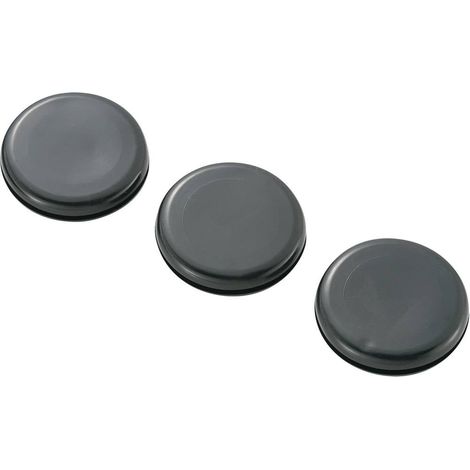 TRU COMPONENTS TC-GMCQR-2518203 Passacavo chiuso Ø (max.) 18.9 mm Spessore piastra (max.) 1.5 mm PVC Nero 100 pz. (1/2)