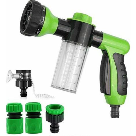 Multifunctional Foam Water Sprayer, 8 Patterns, Portable, for Car Washing, Garden Watering, and Cleaning
