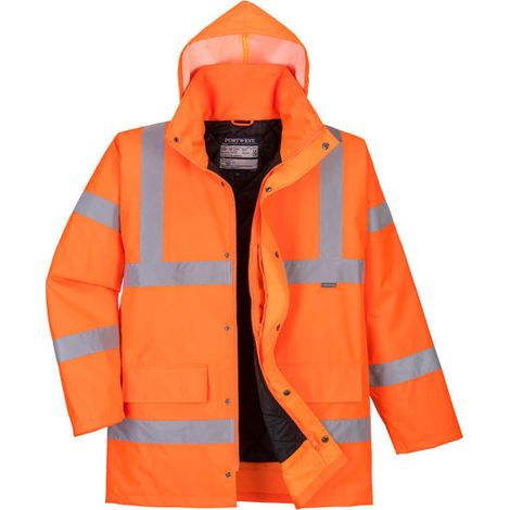 Parka de alta visibilidad Traffic protección contra el frío naranja flúor RT30 M Naranja