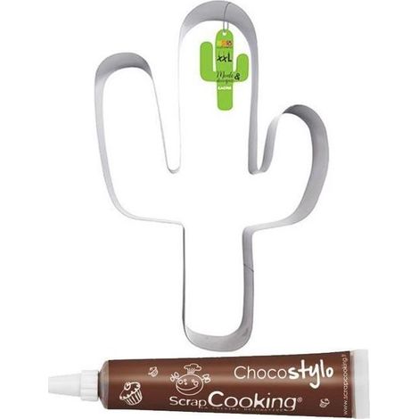 Moule Découpoir XXL Cactus + 1 Stylo chocolat