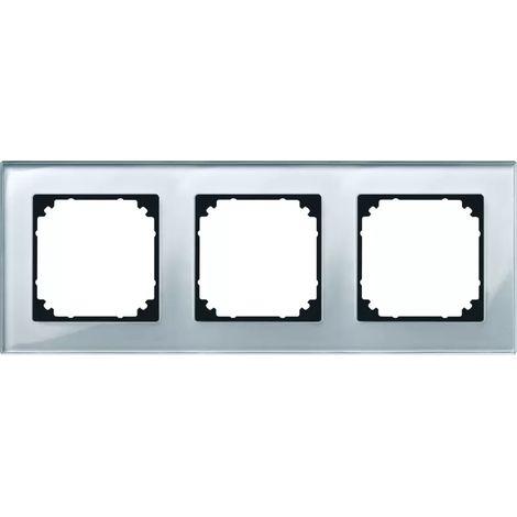 Merten Rahmen Glas 3f.diam/si waage/senkrecht 489360 (1/2)
