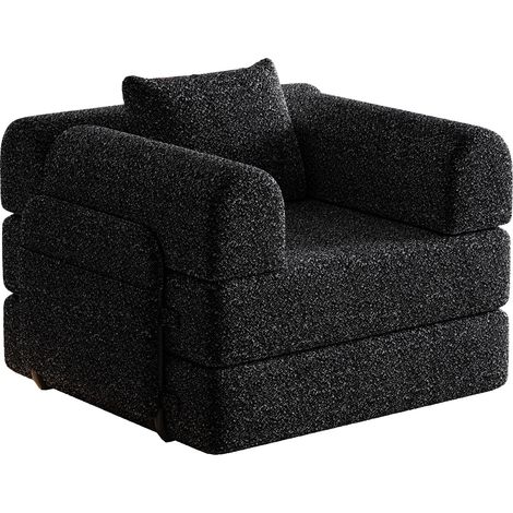 [Design breveté] Canapé-lit chenille 2-en-1 avec rangement dans l'accoudoir, trois armatures métalliques et plusieurs configurations possibles (1/5)