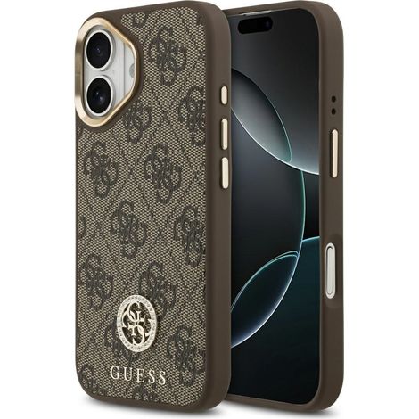 Funda Guess 4G Strass Logo MagSafe para iPhone 17 - marrón (1/5)
