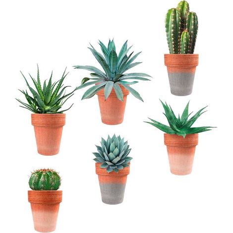 Autocollant Mural Pots de Plantes (1/2)