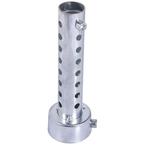 Silencieux Moto Universel, Tuyau d’Échappement avec Insert Déflecteur, 35/42/45mm, Argent (1/4)