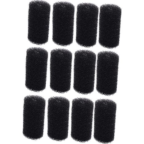 12 pièces Éponge Filtrante à Huile Cylindrique Noire pour Piscine Éponge Absorbante pour Filtration de Piscine Spa et Bains à Remous (1/5)