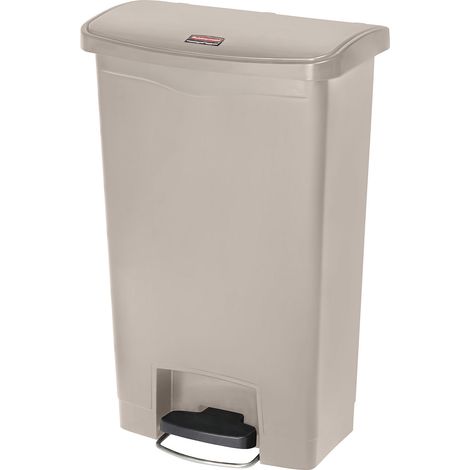 Poubelle à Pédale Frontale Slim Jim Beige 50L - Rubbermaid (1/5)