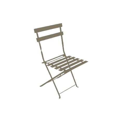 Chalet & Jardin – Lot de 2 chaises de jardin pliantes en acier taupe – Dimensions 41x46,5x81 cm – Charge max 110 kg – Faciles à déplacer et à ranger (1/2)