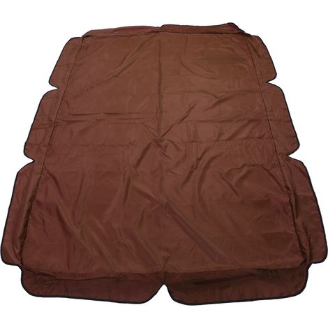 Toile de rechange pour balancelle, en tissu Oxford argenté imperméable, marron, pour jardin ou balcon. (1/5)