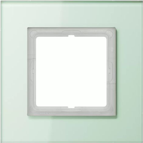 Jung Glasrahmen 1fach, LS PLUS, Glas, mattweiß, senkrechte und waagerechte Montage LSP 981 GLAS (1/2)