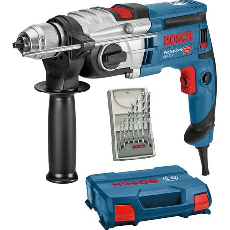 Bosch Schlagbohrmaschine GSB 20-2 im Set mit Steinbohrer-Set im L-Case