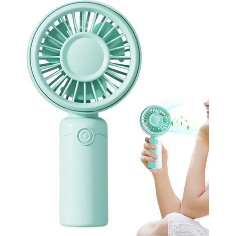 Sollbry Ventilateur Miniature Portable Rechargeable USB, Petit Ventilateur Personnel De Voyage, Modes Portable Et Debout, 400 MAh, 1Vitesses De Vent, Pour Maison Bureau Été, Voyage Et Extérieur (1/5)
