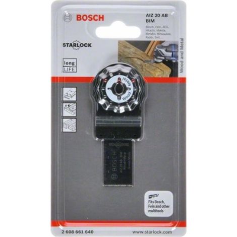 Hoja de sierra de inmersión Bosch BIM AIZ 20 AB Metal 20 x 20 mm