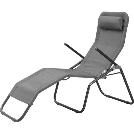 Primaster Sonnenliege Sola Comfort anthrazit Gartenliege Strandliege Liege