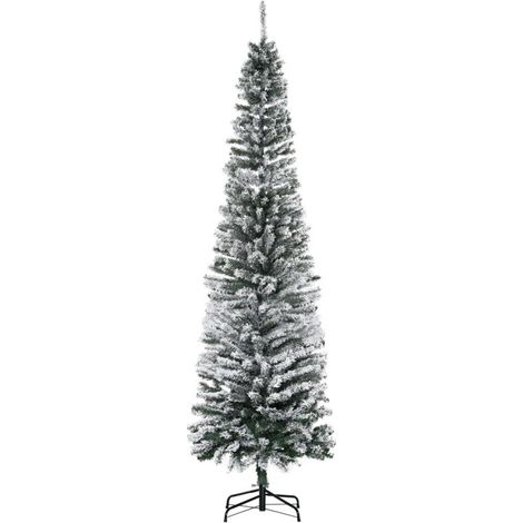 Sapin de Noël artificiel de 225 cm, sapin enneigé, 738 points d'utilisation en intérieur (1/5)
