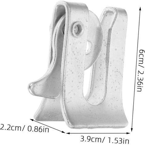 Pièces loquet de clôture pour porcs loquet pour enclos à porcs serrure pour caisse de mise bas porcine serrure de porte d'enclos à porcs fer galvanisé Silver (1/4)