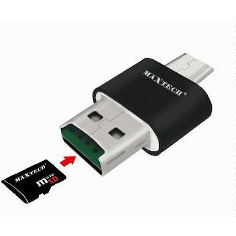 Trade Shop - OTG2.1 USB2.0 MICRO SD KARTENLESER KOMPATIBEL TYP-C EINGANG MAXTECH LTO-SM04 - (1/4)