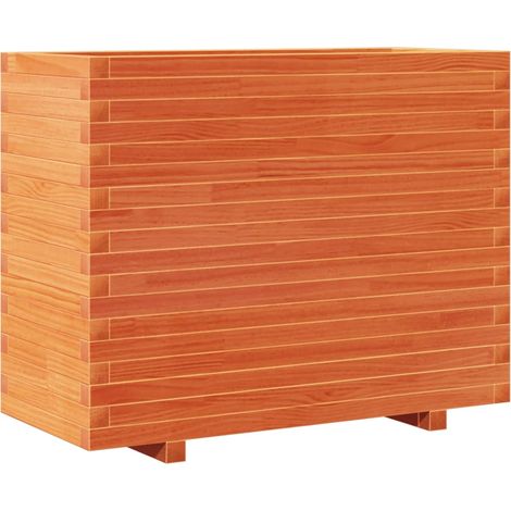 Vassoio per fioriera aiuola rialzata piante fiori terrazza giardino cera 90 x 40 x 72 cm legno di pino massiccio marrone 020038514