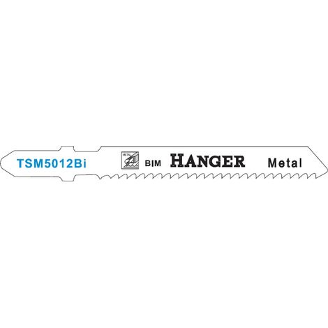 Pack de 5 lames de scie sauteuse TSM5012Bi pour métal 50mm - HANGER - 150210