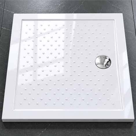 Mai & Mai Receveur de Douche Anti Glisse Bac à Douche Blanc 90x100x4cm Rectangulaire Lucia02AR
