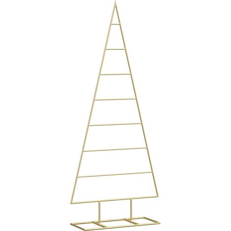 Arbre de Noël,Sapin de Noël en métal Doré 125 cm Acier peint par poudre CFW96537 (1/5)