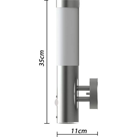Maison Exclusive - Applique murale extérieure avec capteur de mouvement inox (1/5)
