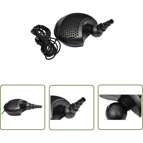 The Living Store Pompe d'étang 8000 l/h - Pompe D'étang - Pompe À Filtre - Fontaine D'extérieur - Accessoire Pour Étang - Filtration D'eau (1/4)