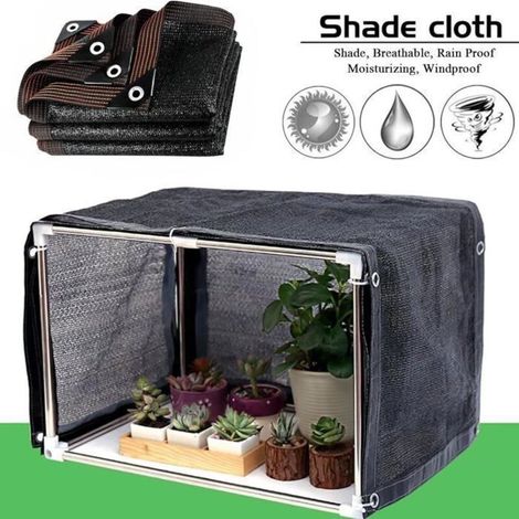 Toile d'ombrage – Filet d'ombrage pour jardin avec œillets, idéal pour pergola, terrasse, plantes, serre, poulailler. Noir, 3 x 4 m. (1/5)