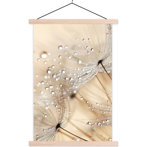 POSTER CON CORNICE MAGNETICA Dente di leone - Astratto - Natura - Beige 40x60 cm (1/3)