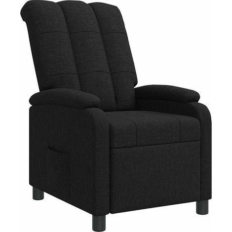 vidaXL Recliner Negro Tela