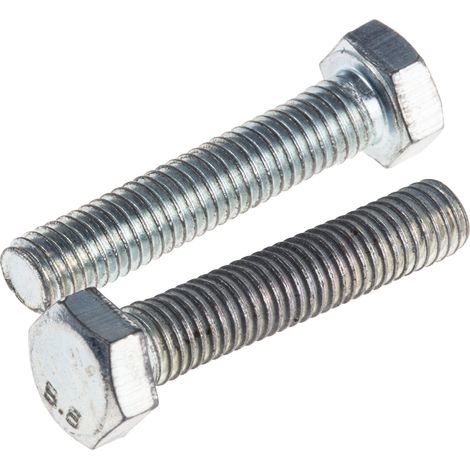 Vis à tête hexagonale, Acier Galvanisé et passivé, M5 x 25mm ( Prix pour Sachet de 100 )