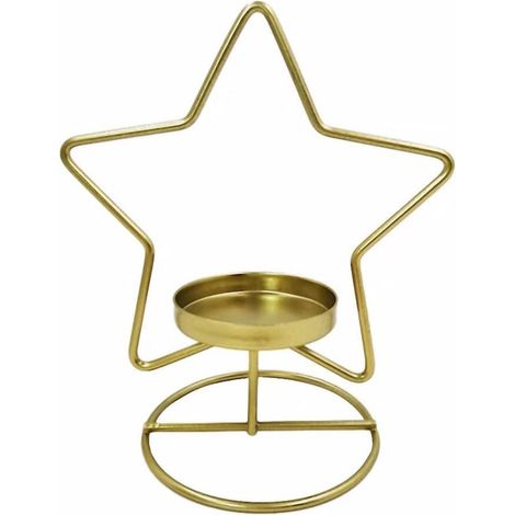 Sternenförmiger Teelichthalter aus Schmiedeeisen, Tischdekoration für Hochzeiten, Esszimmer, Partys