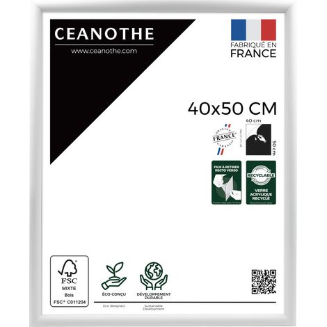 Cadre photo Essentiel exposition blanc 40x50 cm