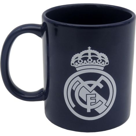 Tasse pour petit-déjeuner dans une boîte en céramique, 300 ml, couleur bleue avec blason blanc (1/4)