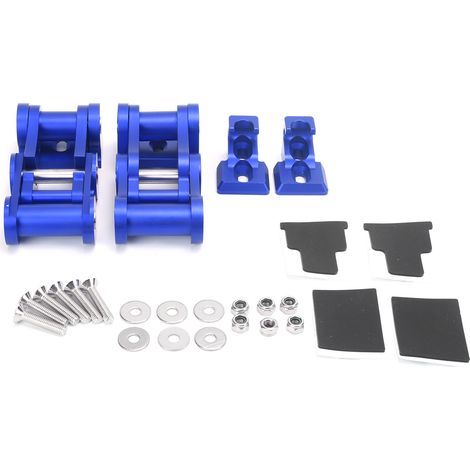 Kit Loquet Capot CNC Aluminium Bleu Compatible Jeep Wrangler JK JKU 2007-2018 (1/5)