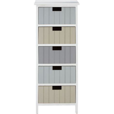 Premier Housewares New England White 5 Drawers Chest (1/5)