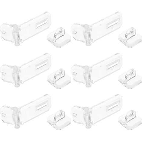 NUOBESTY Lot de 6 loquets sécurité transparents en acrylique pour (1/5)