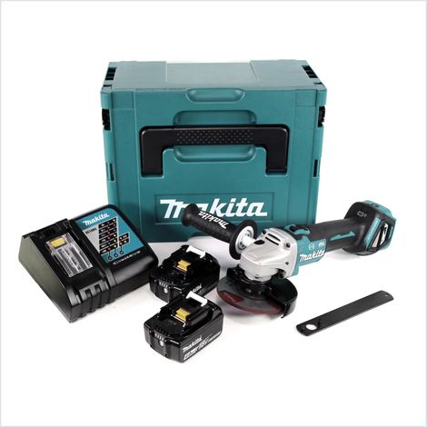 Makita DGA 513 RMJ Meuleuse d'angle sans fil 18V 125mm Brushless + 2x batterie 4,0Ah + chargeur + Makpac