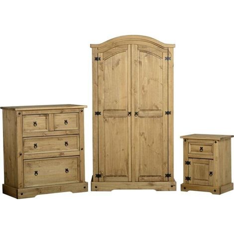 Corona Trio Set in Distressed Waxed Pine
